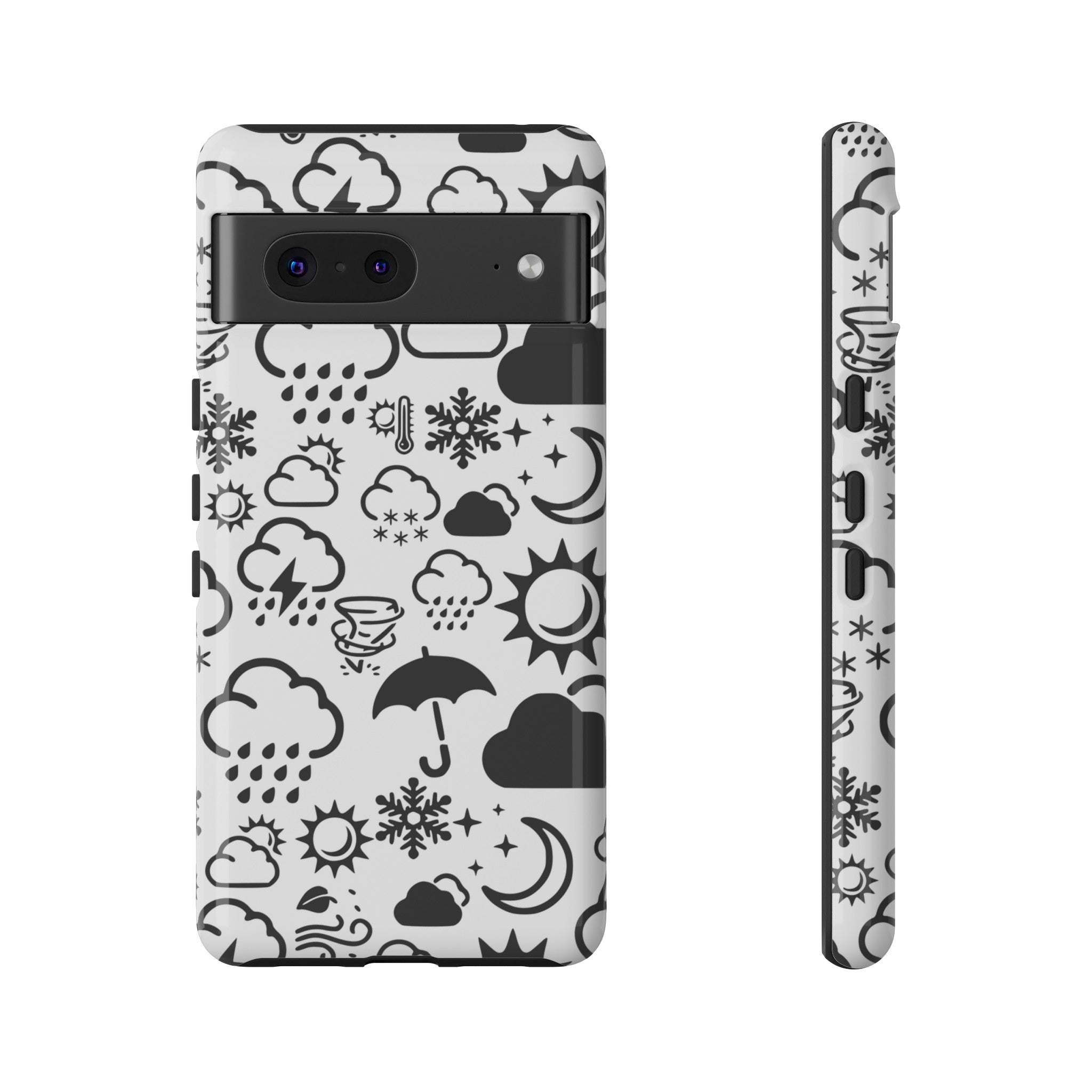 Funda resistente para teléfono Wx Icon (blanco/negro) 