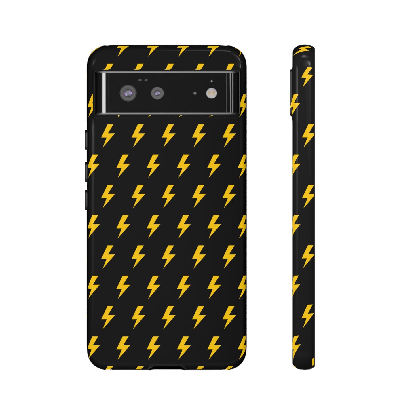 Étui de téléphone robuste Lightning Bolt (noir/jaune)