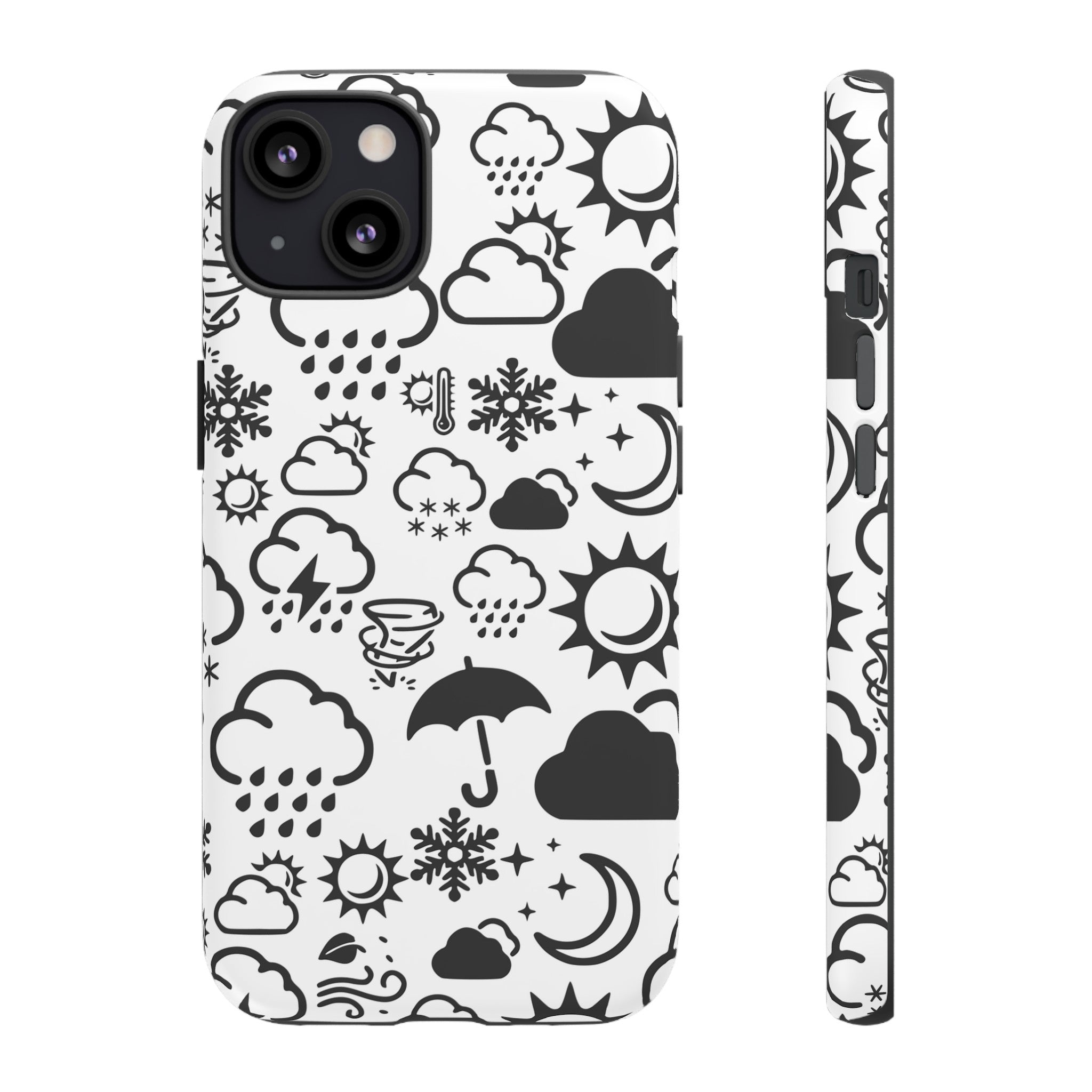 Funda resistente para teléfono Wx Icon (blanco/negro) 