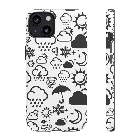 Funda resistente para teléfono Wx Icon (blanco/negro)