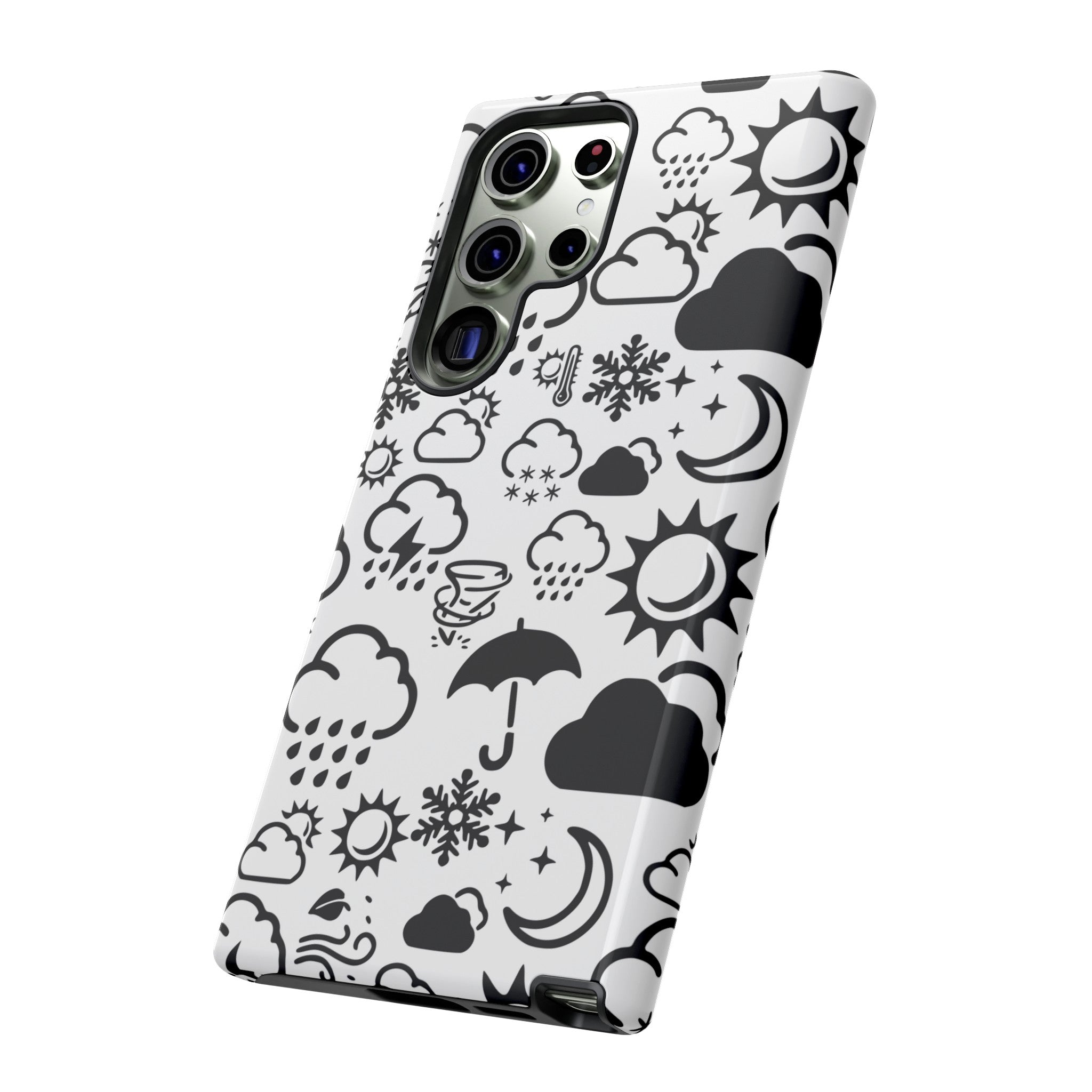 Funda resistente para teléfono Wx Icon (blanco/negro) 