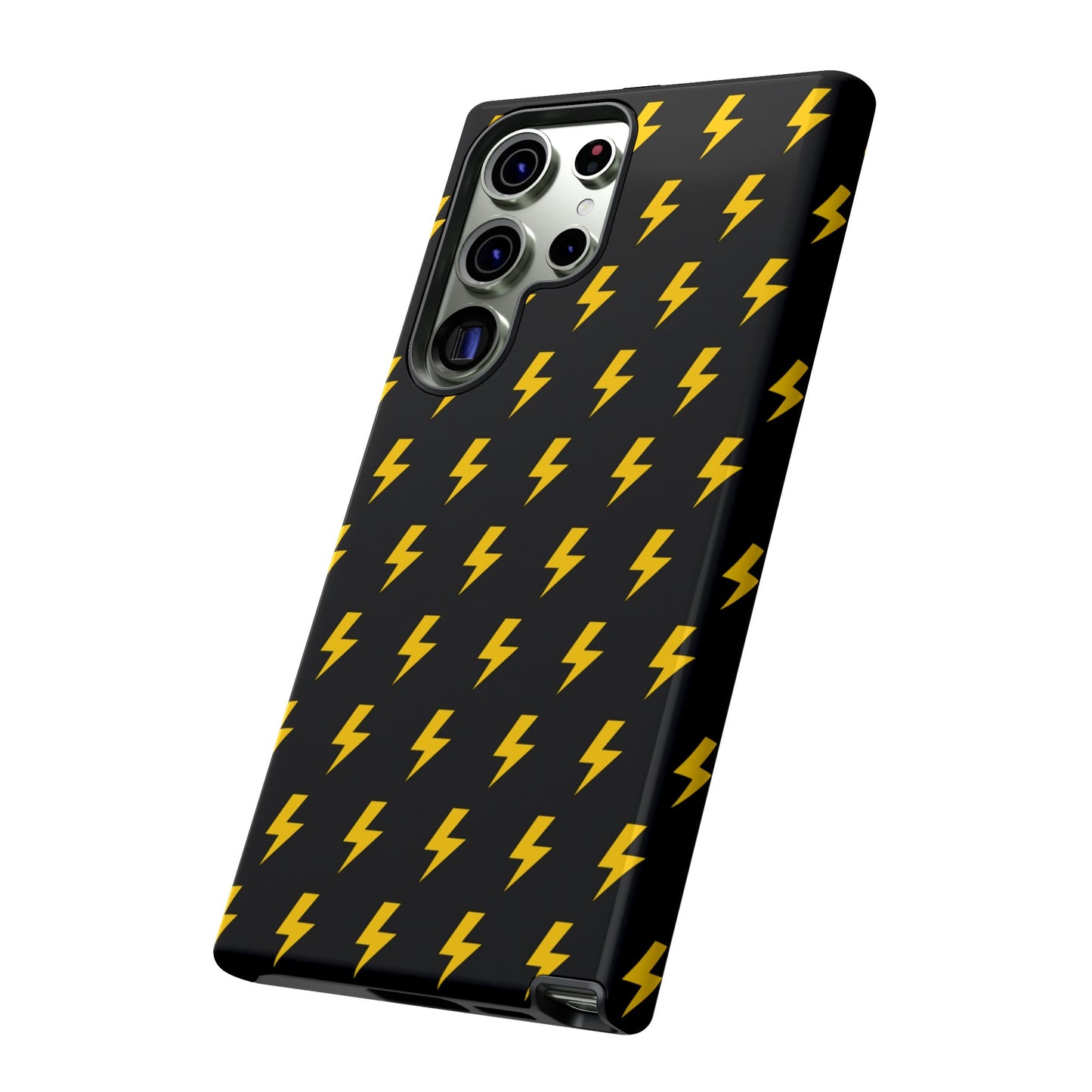 Étui de téléphone robuste Lightning Bolt (noir/jaune)