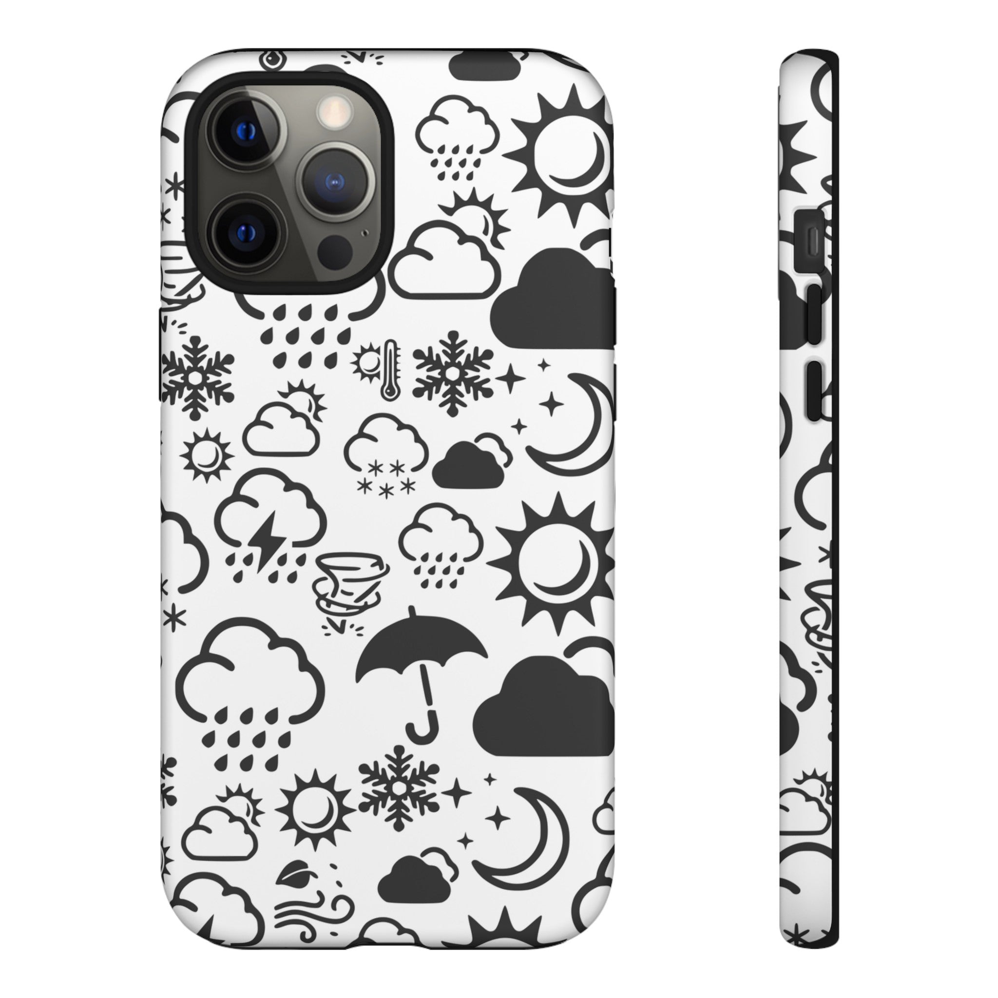 Funda resistente para teléfono Wx Icon (blanco/negro) 