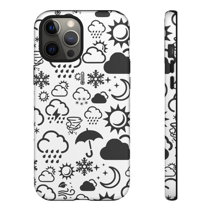 Wx Icon (White/Black) Tough Phone Case