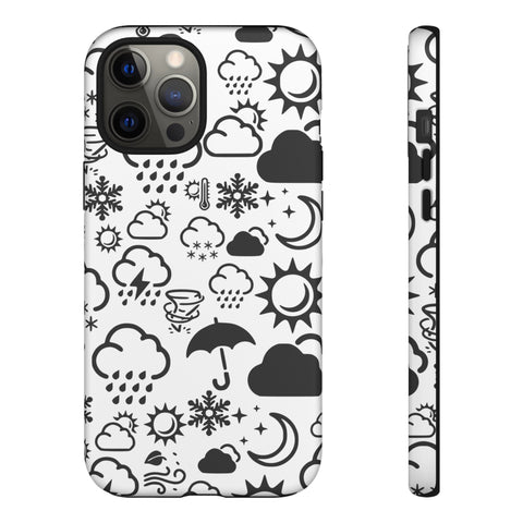 Funda resistente para teléfono Wx Icon (blanco/negro)