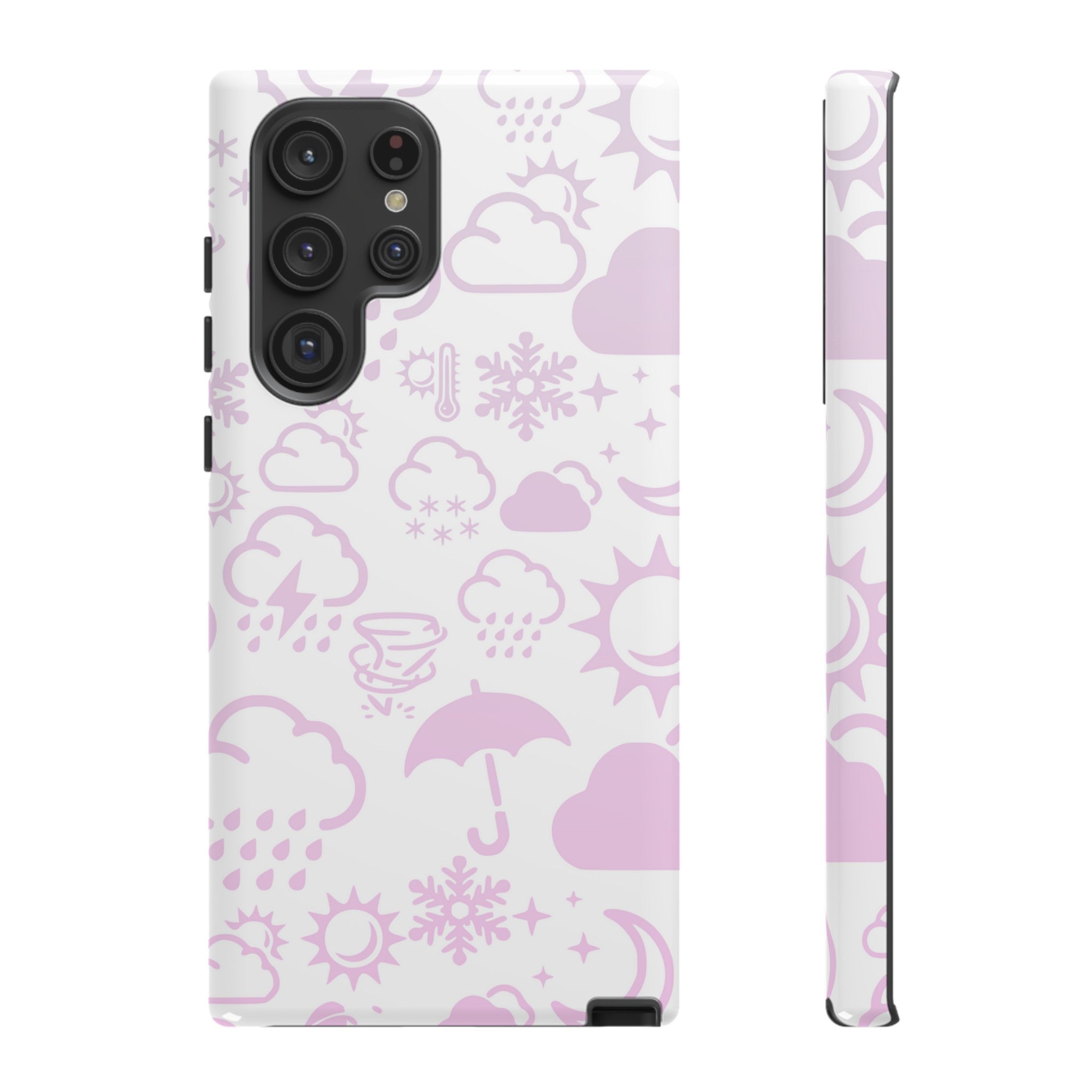 Funda resistente para teléfono Wx Icon (blanco/rosa) 