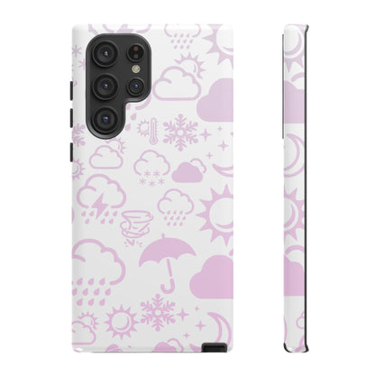 Funda resistente para teléfono Wx Icon (blanco/rosa)