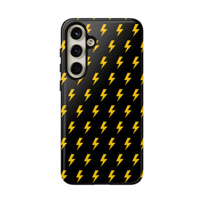 Étui de téléphone robuste Lightning Bolt (noir/jaune)