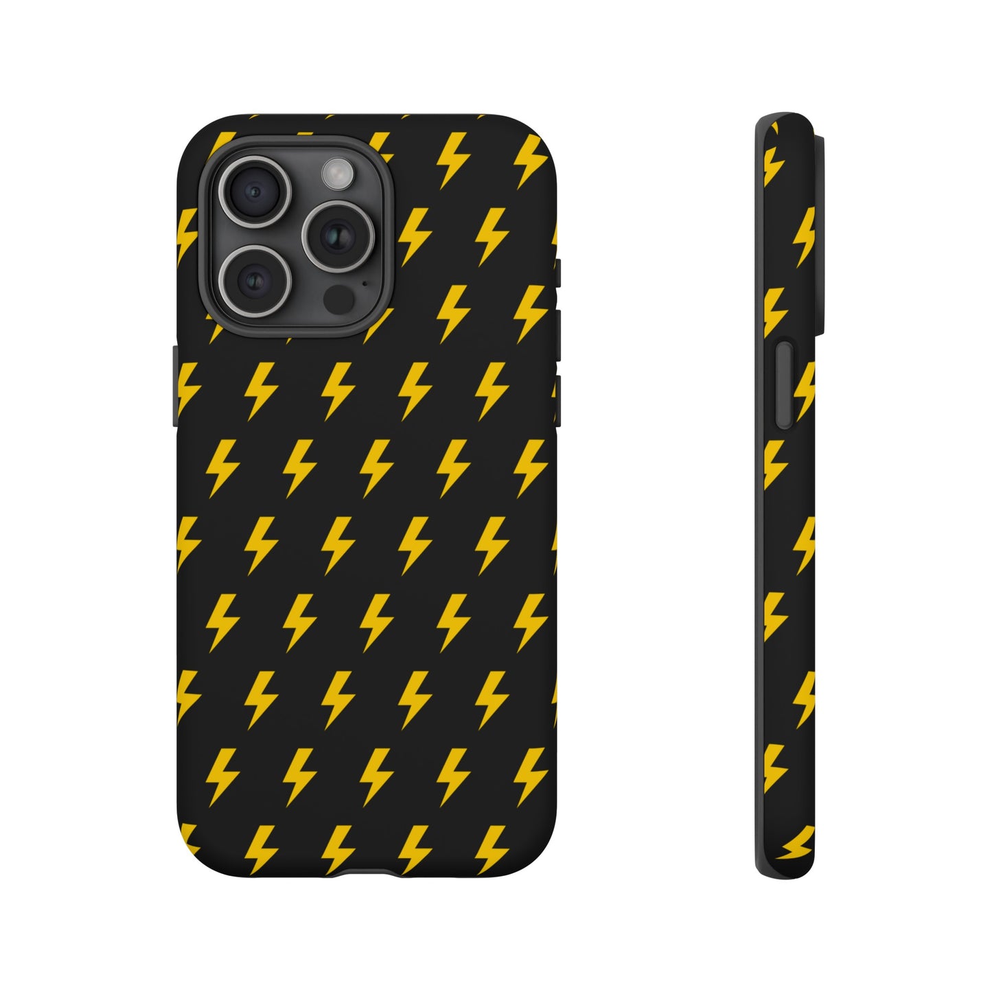 Étui de téléphone robuste Lightning Bolt (noir/jaune)