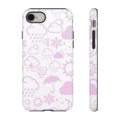 Funda resistente para teléfono Wx Icon (blanco/rosa)