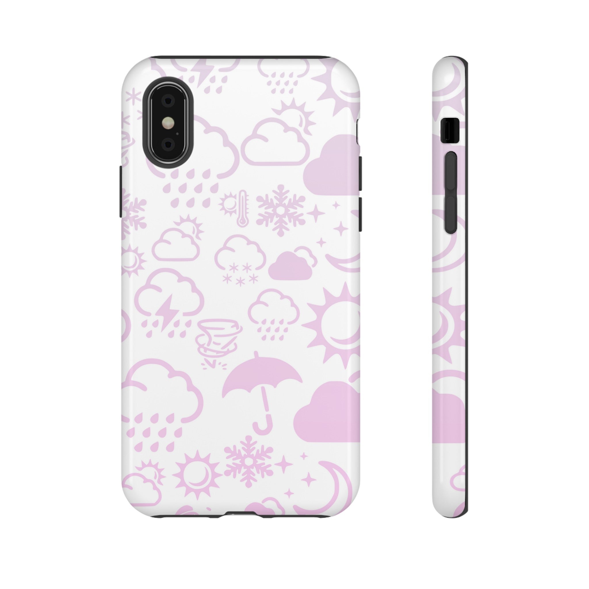 Funda resistente para teléfono Wx Icon (blanco/rosa) 