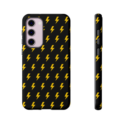 Étui de téléphone robuste Lightning Bolt (noir/jaune)