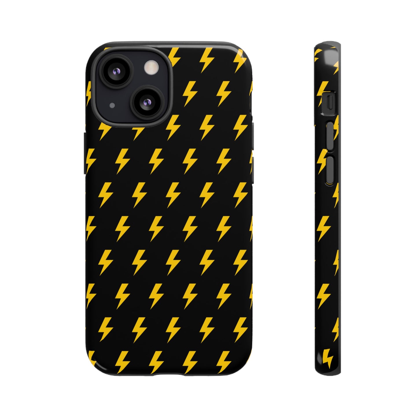 Étui de téléphone robuste Lightning Bolt (noir/jaune)