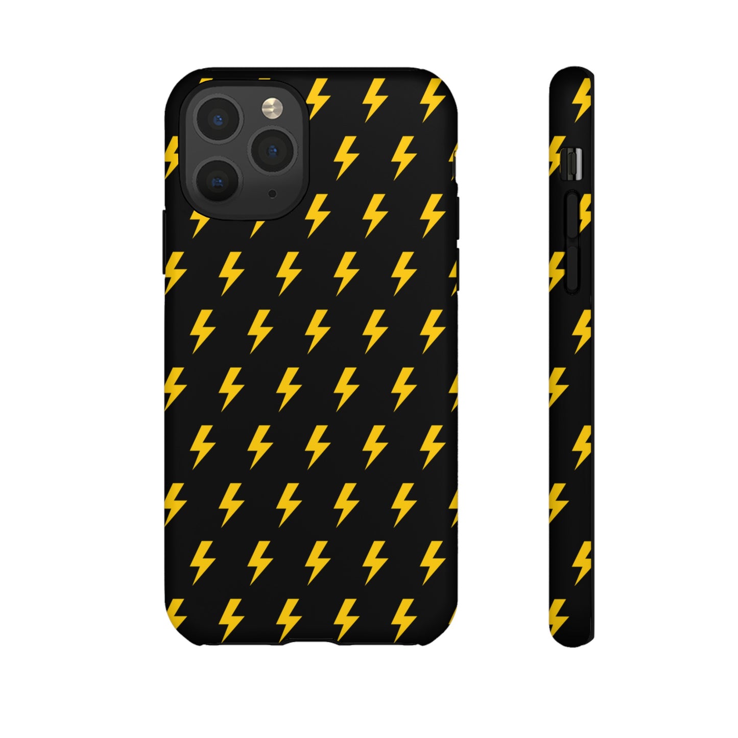 Étui de téléphone robuste Lightning Bolt (noir/jaune)