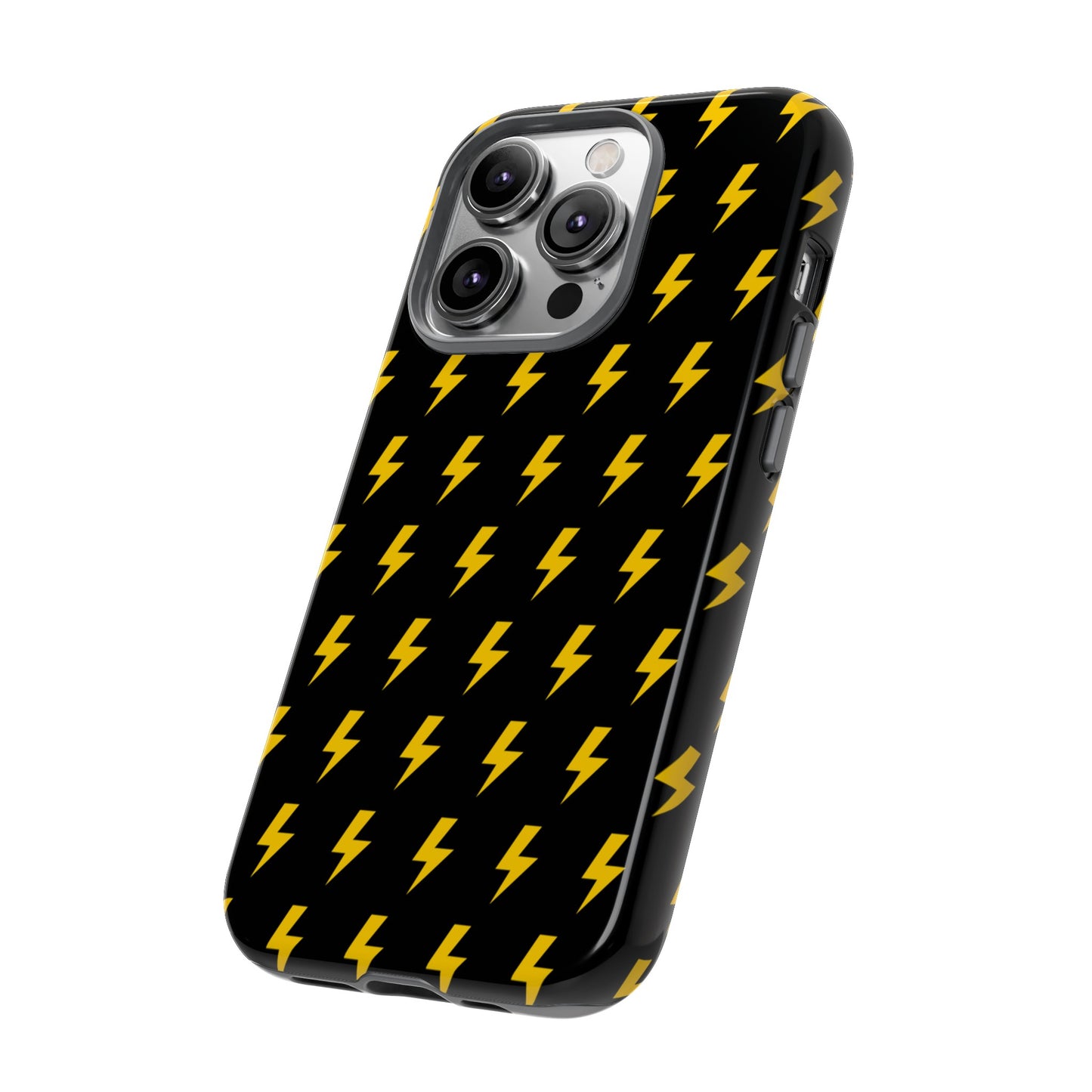 Étui de téléphone robuste Lightning Bolt (noir/jaune)