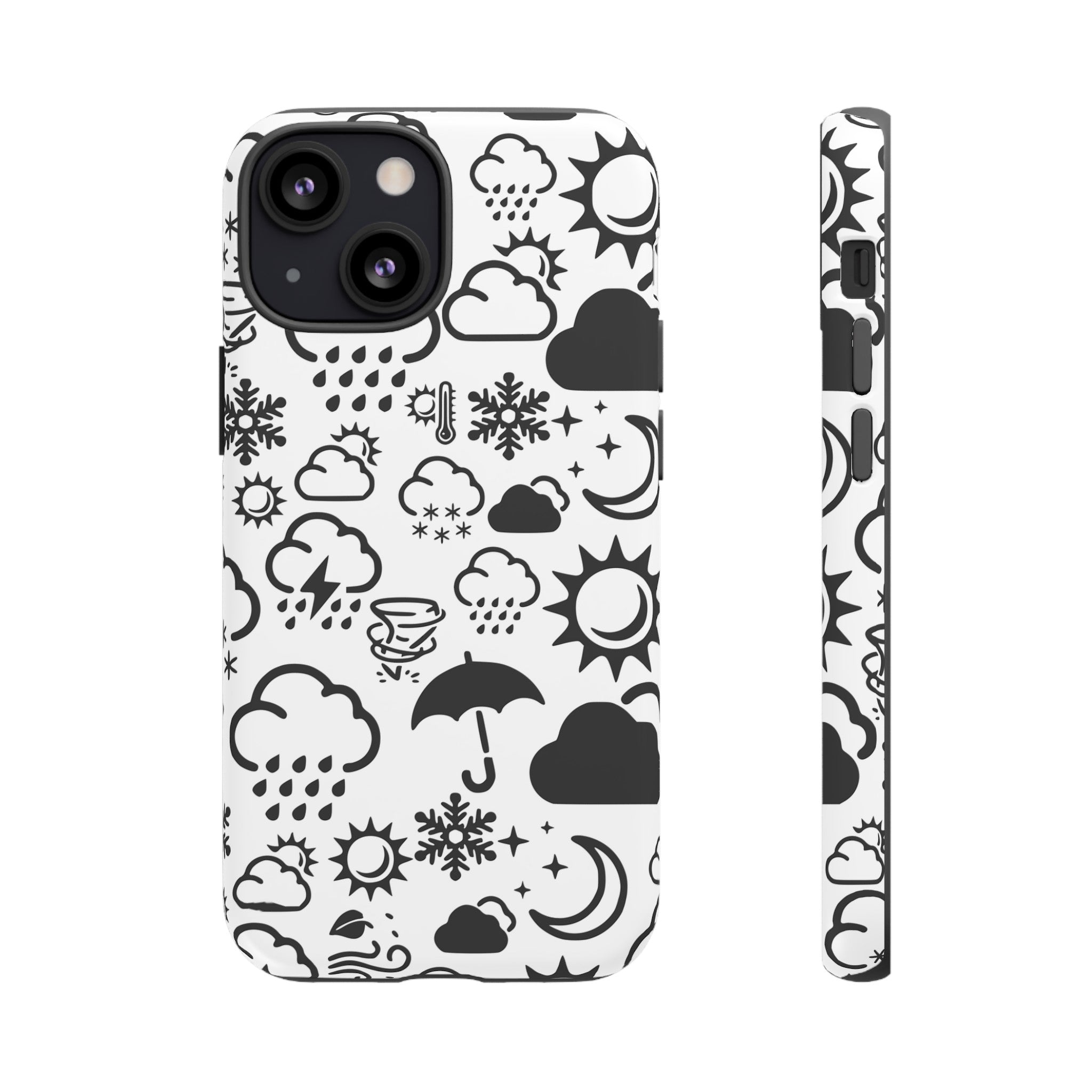 Funda resistente para teléfono Wx Icon (blanco/negro) 