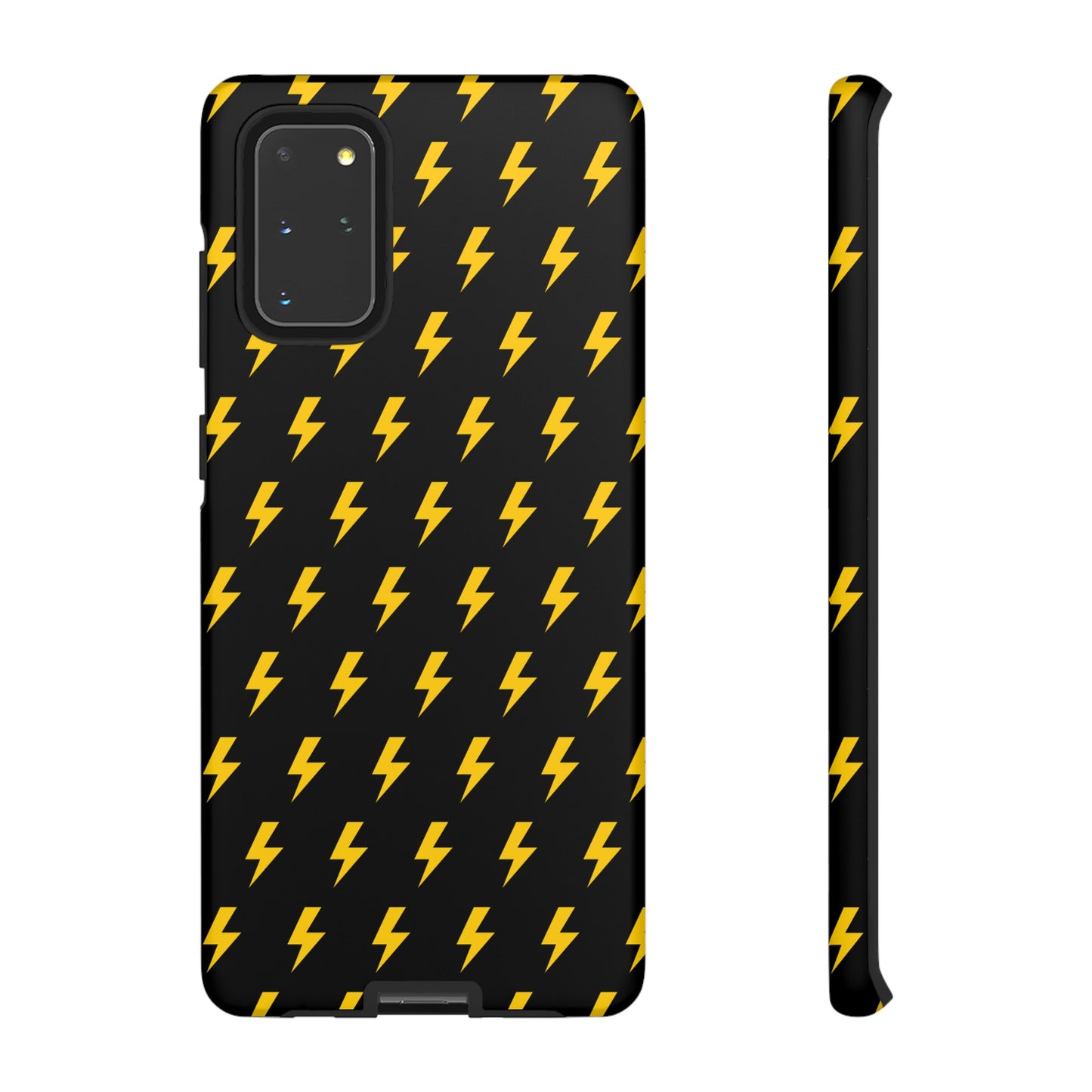 Étui de téléphone robuste Lightning Bolt (noir/jaune)