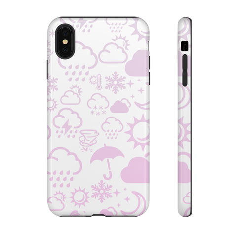 Funda resistente para teléfono Wx Icon (blanco/rosa)