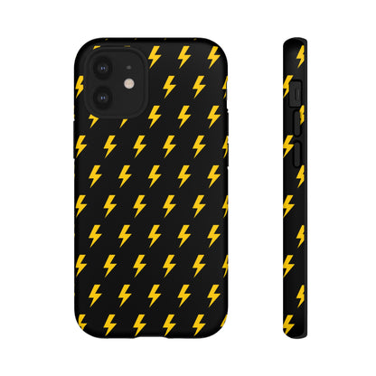 Étui de téléphone robuste Lightning Bolt (noir/jaune)