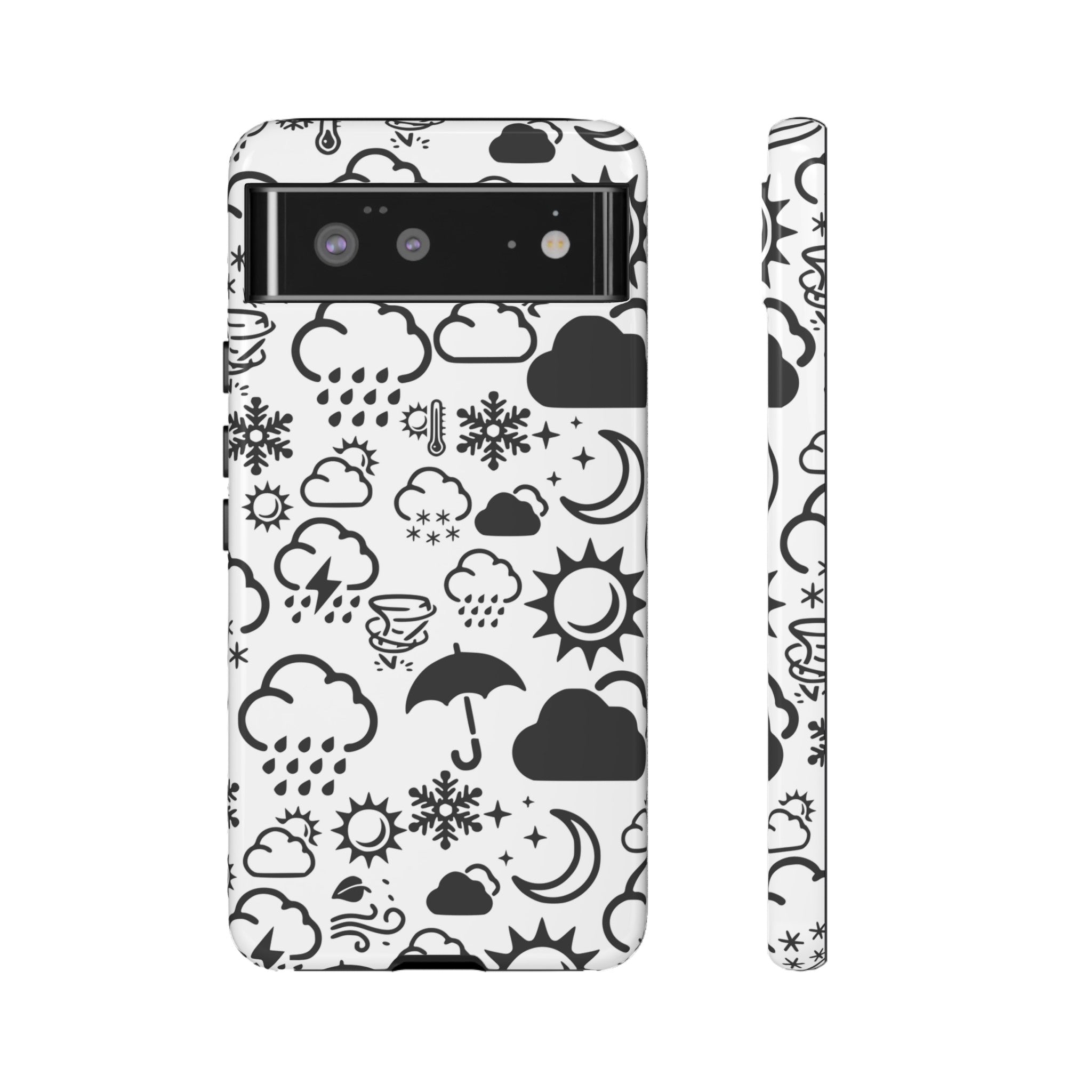 Funda resistente para teléfono Wx Icon (blanco/negro) 