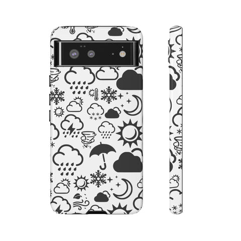 Funda resistente para teléfono Wx Icon (blanco/negro)