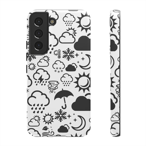 Funda resistente para teléfono Wx Icon (blanco/negro)