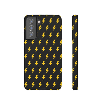 Étui de téléphone robuste Lightning Bolt (noir/jaune)