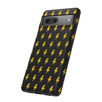 Étui de téléphone robuste Lightning Bolt (noir/jaune)