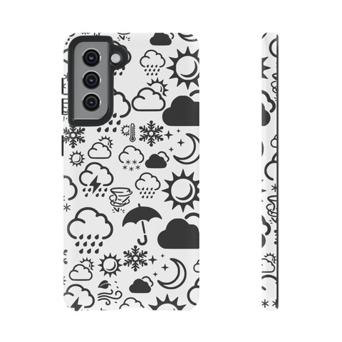 Funda resistente para teléfono Wx Icon (blanco/negro)