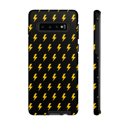 Étui de téléphone robuste Lightning Bolt (noir/jaune)