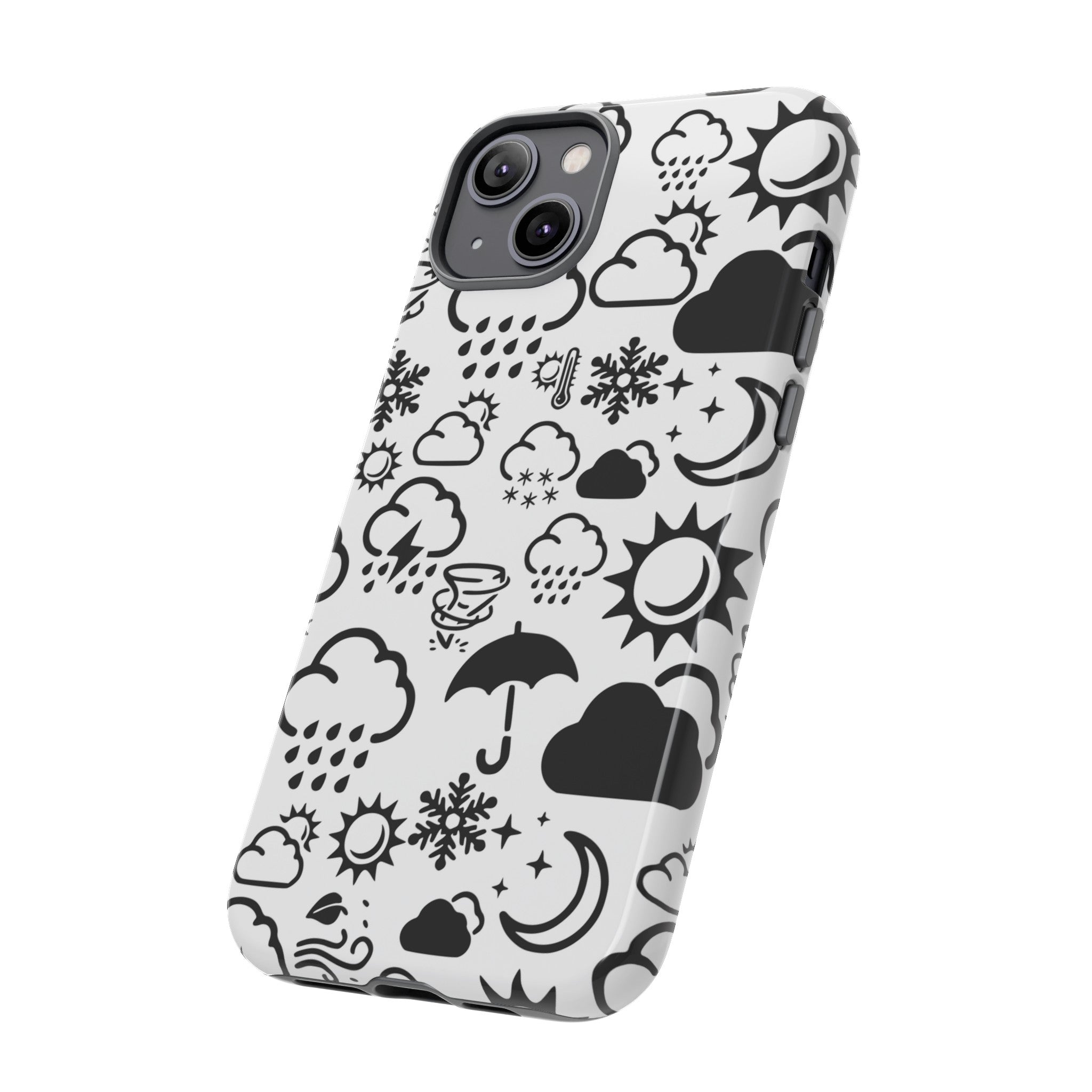 Funda resistente para teléfono Wx Icon (blanco/negro) 