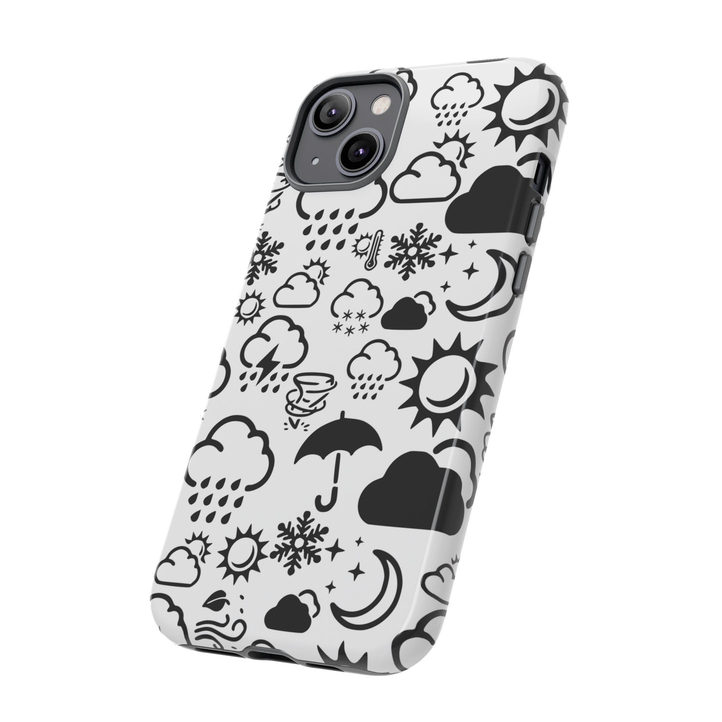 Wx Icon (White/Black) Tough Phone Case