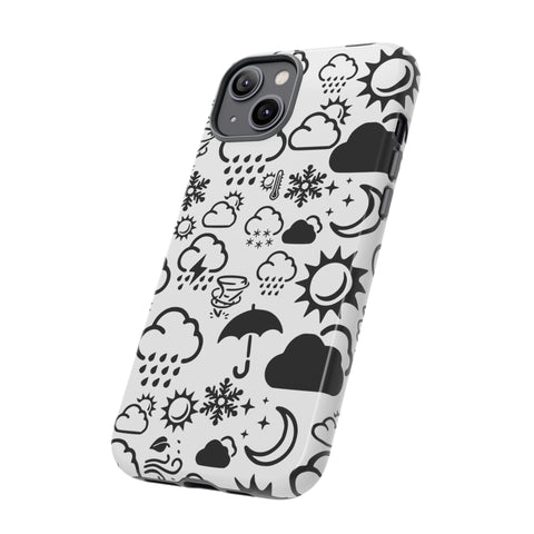 Funda resistente para teléfono Wx Icon (blanco/negro)