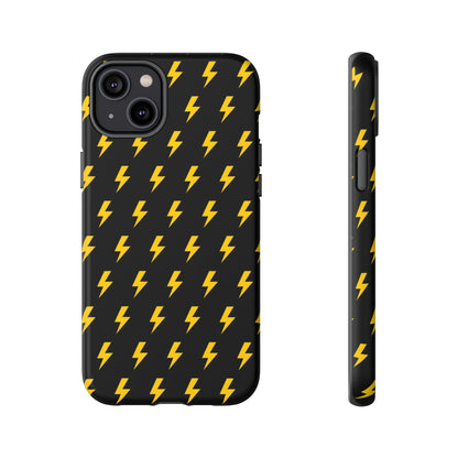 Étui de téléphone robuste Lightning Bolt (noir/jaune)