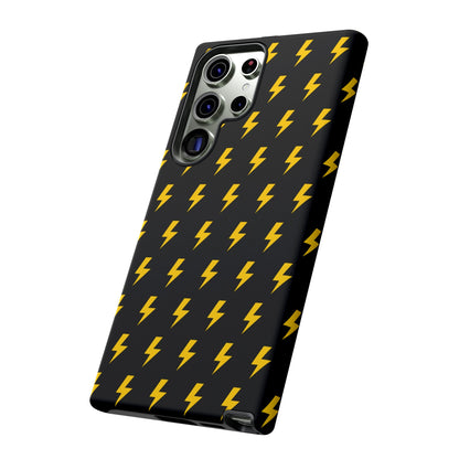 Étui de téléphone robuste Lightning Bolt (noir/jaune)