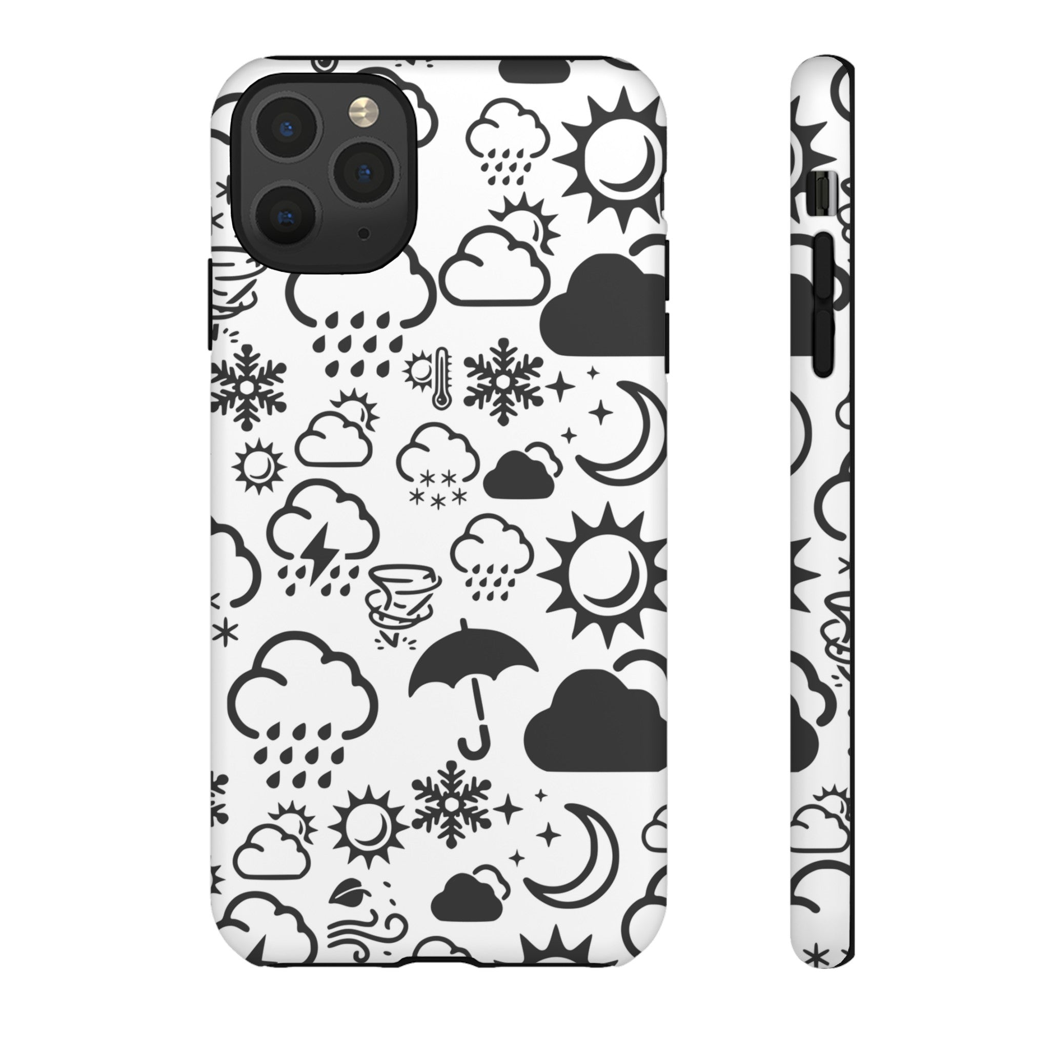 Funda resistente para teléfono Wx Icon (blanco/negro) 