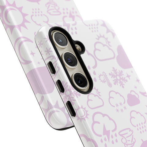 Funda resistente para teléfono Wx Icon (blanco/rosa)