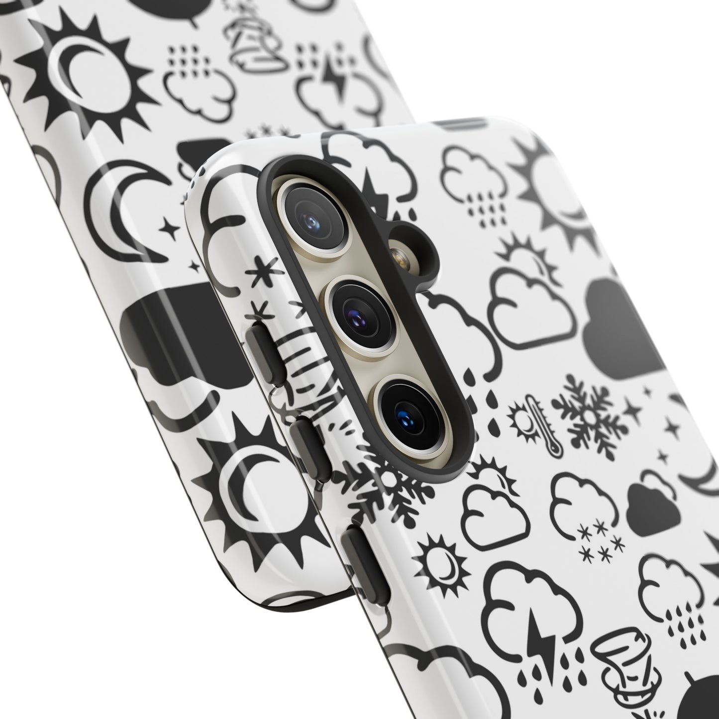 Wx Icon (White/Black) Tough Phone Case