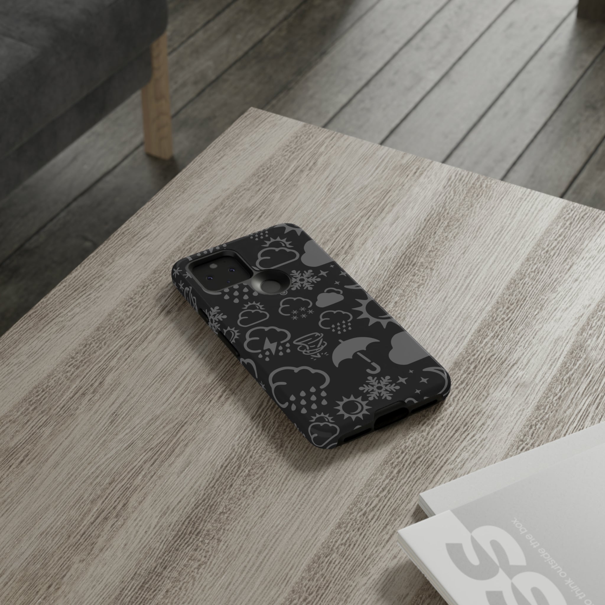 Wx Icon (Black/Gray) Tough Phone Case 