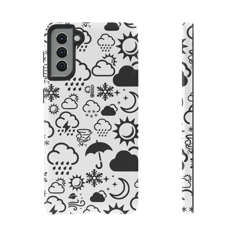 Funda resistente para teléfono Wx Icon (blanco/negro)