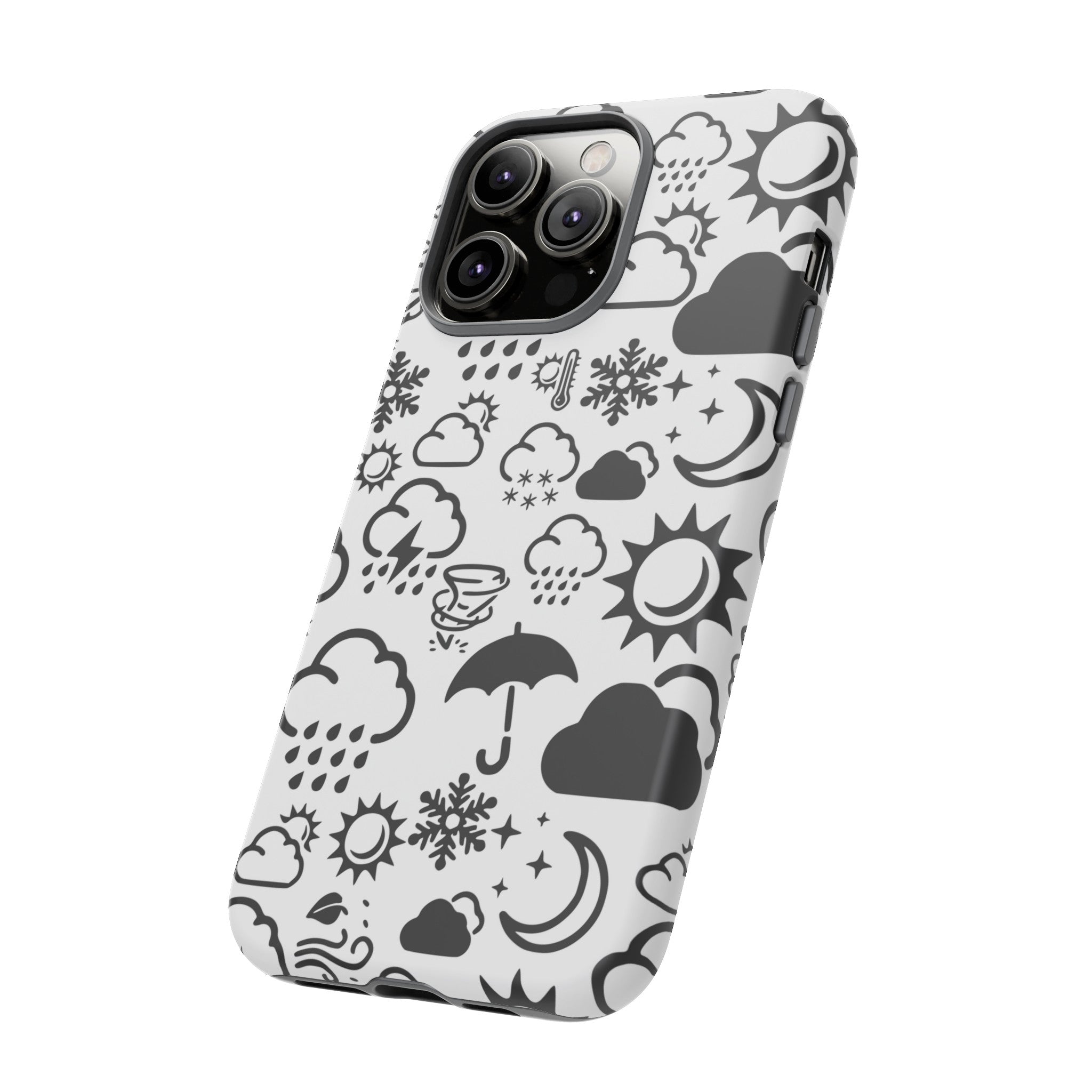 Funda resistente para teléfono Wx Icon (blanco/negro) 