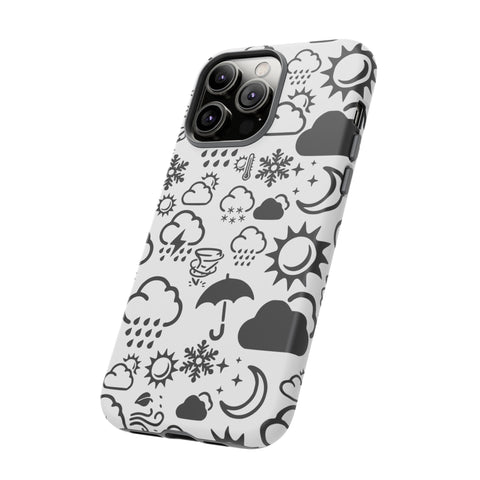 Funda resistente para teléfono Wx Icon (blanco/negro)