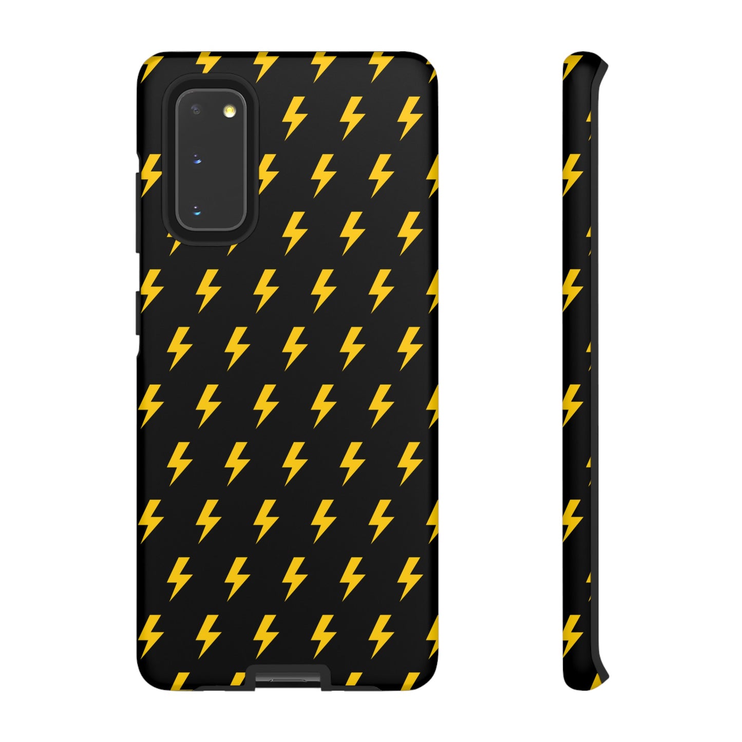 Étui de téléphone robuste Lightning Bolt (noir/jaune)