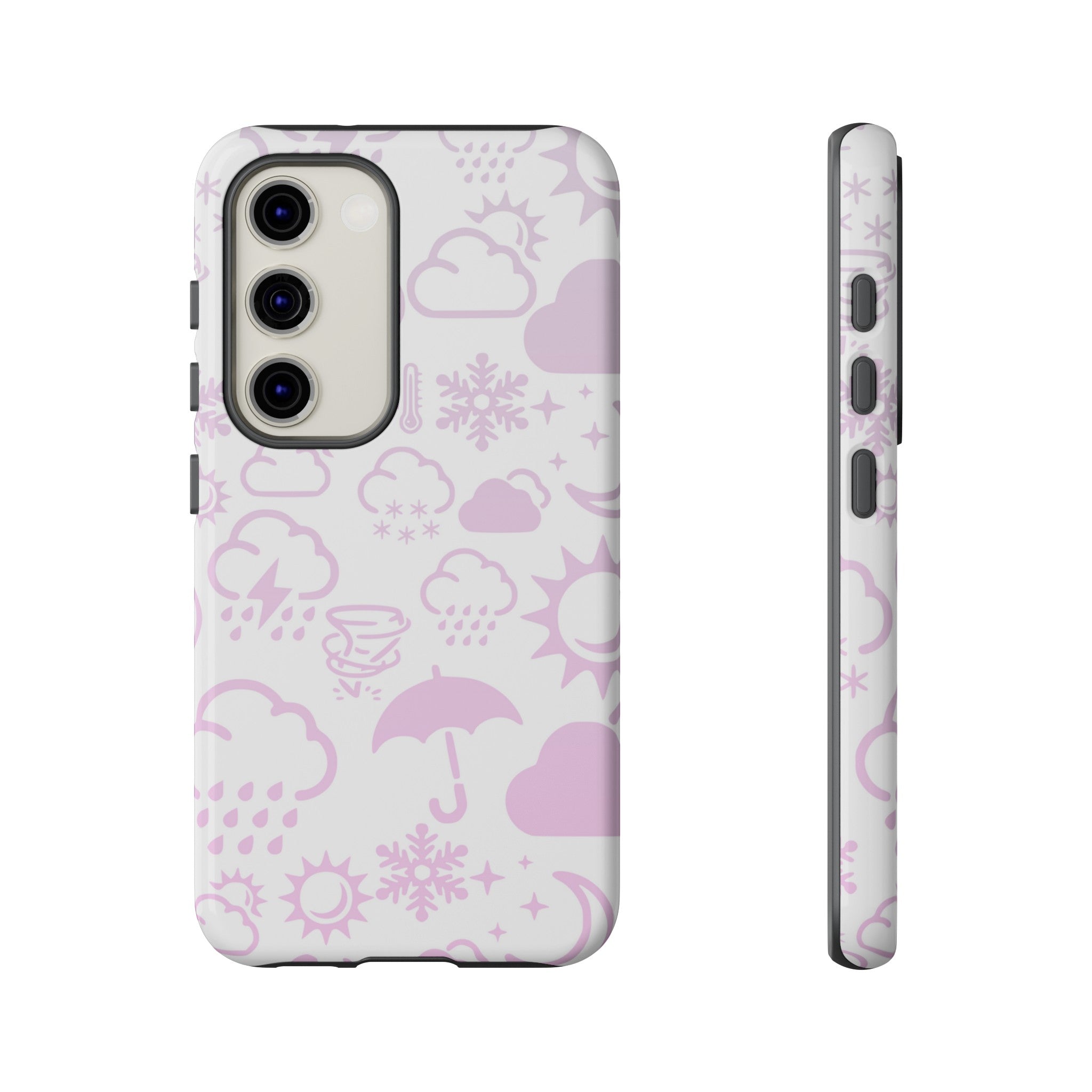 Funda resistente para teléfono Wx Icon (blanco/rosa) 