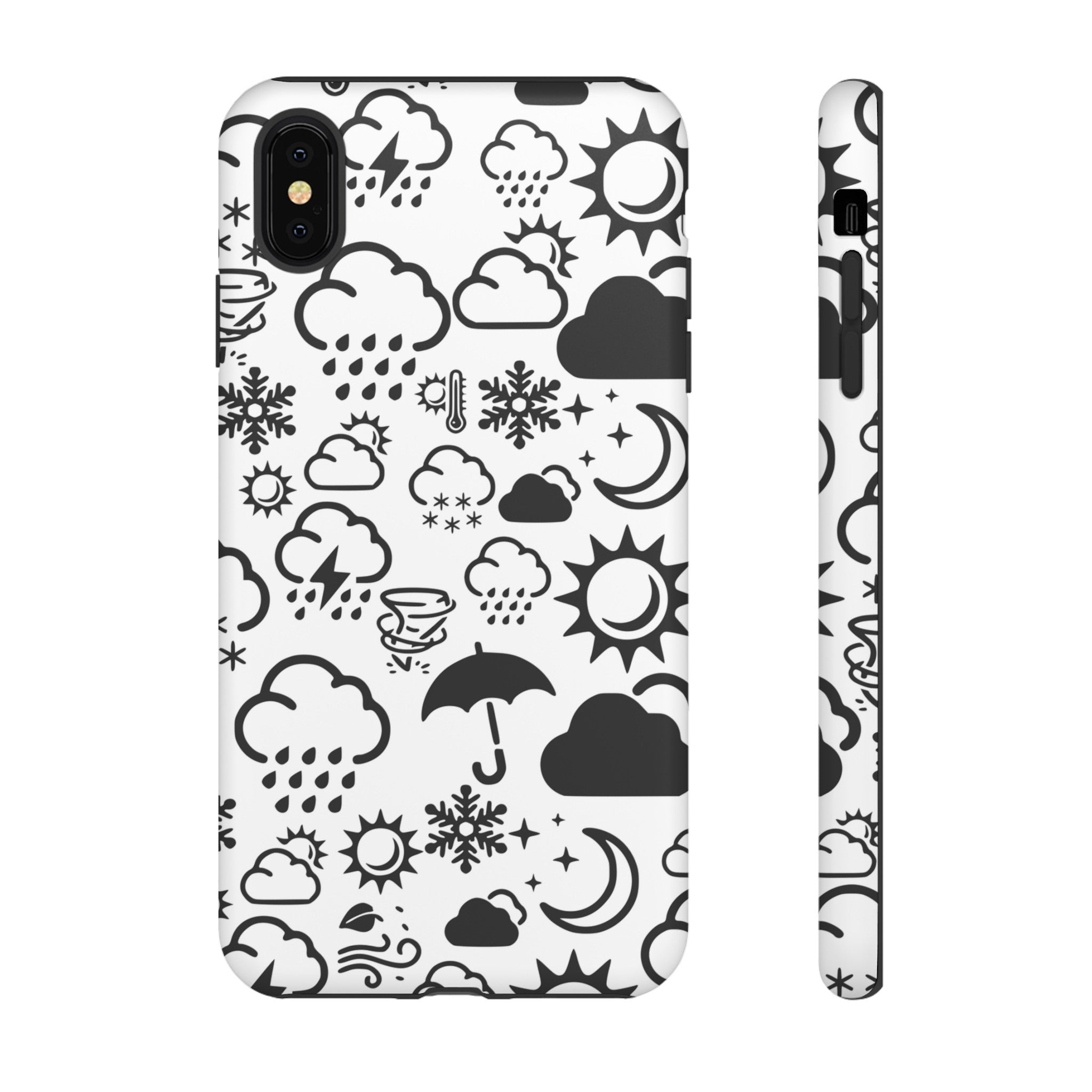 Funda resistente para teléfono Wx Icon (blanco/negro) 