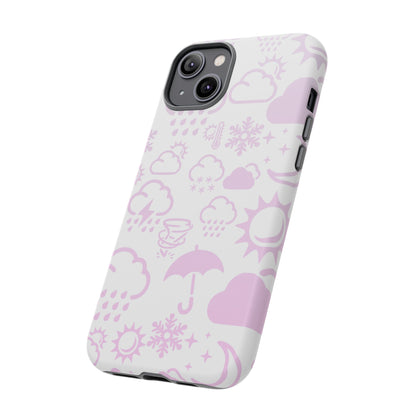 Funda resistente para teléfono Wx Icon (blanco/rosa)