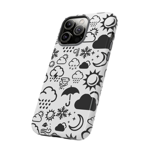 Funda resistente para teléfono Wx Icon (blanco/negro)