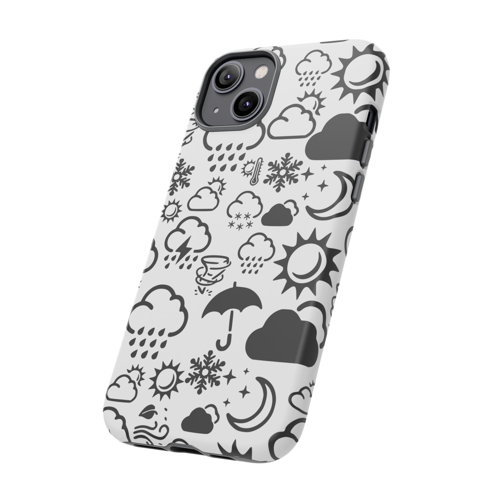 Funda resistente para teléfono Wx Icon (blanco/negro) 