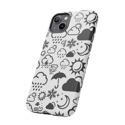 Wx Icon (White/Black) Tough Phone Case