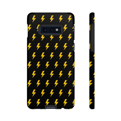 Étui de téléphone robuste Lightning Bolt (noir/jaune)